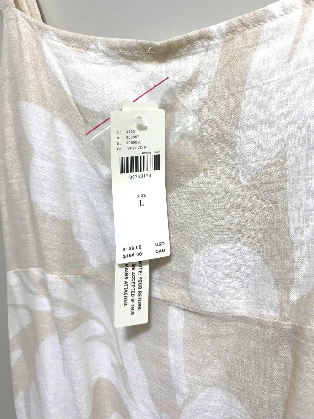 NWT Anthropologie Pilcro Linen Blend Botanical Midi Dress Large Cottagecore